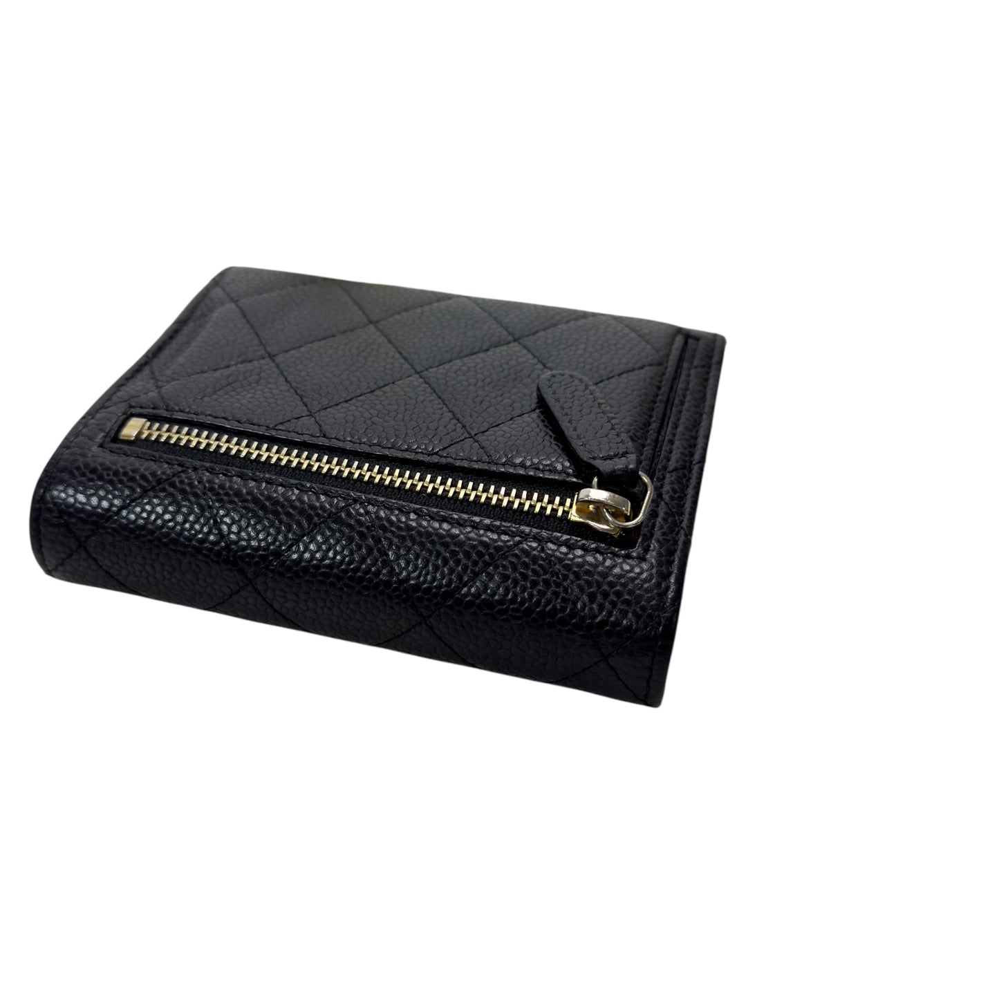 CHANEL CC 荔枝皮 短銀包