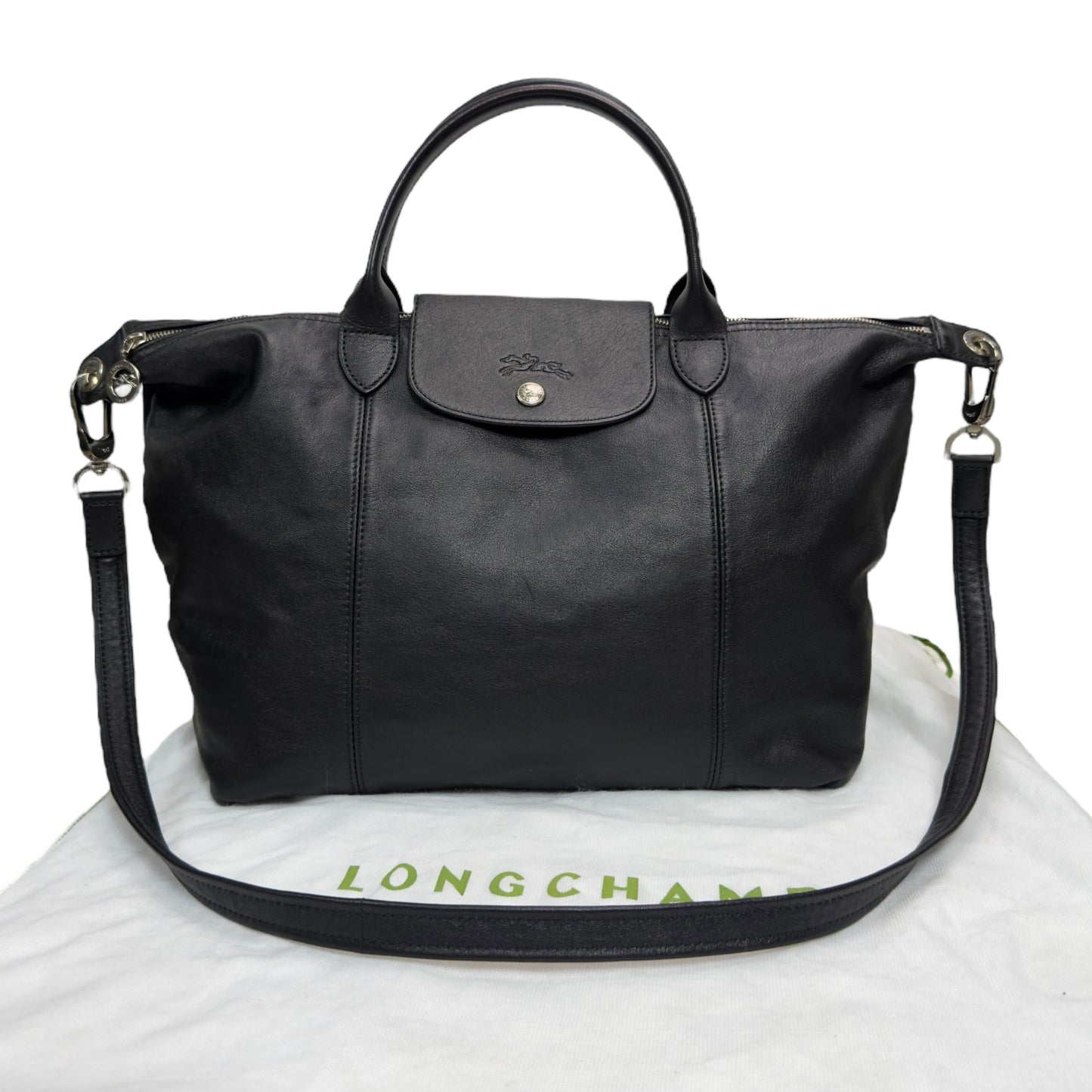 LONGCHAMP Pliage 皮革 2用袋