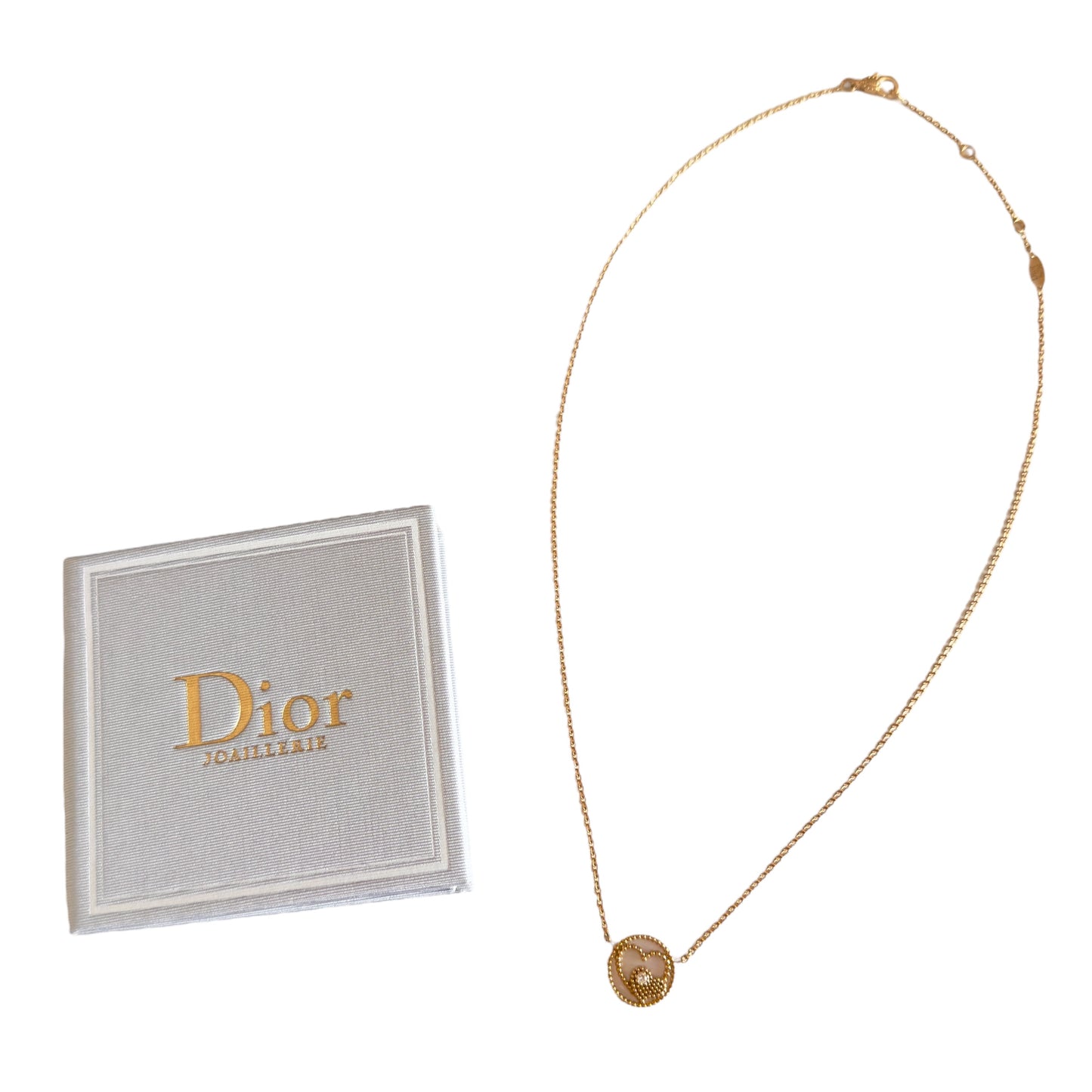 DIOR Rose des Vents 限定愛心🩷  18K金 鑽石 貝母 頸鏈
