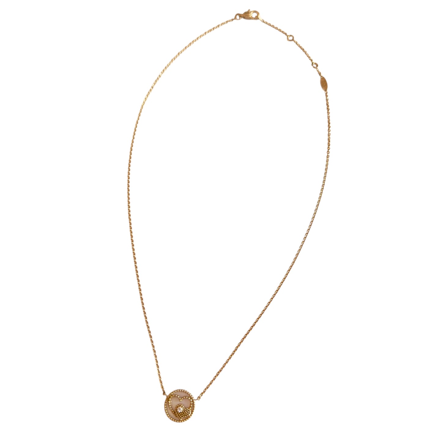 DIOR Rose des Vents 限定愛心🩷  18K金 鑽石 貝母 頸鏈