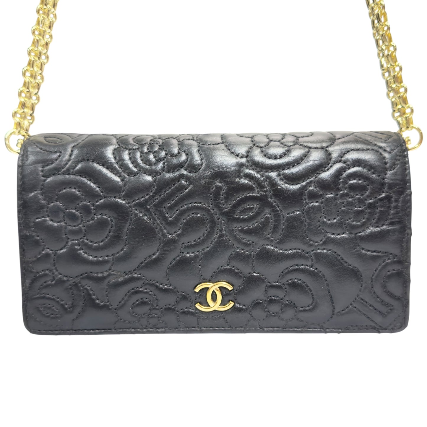 CHANEL *自加鏈＞送無品牌扣＋無品牌鏈帶* 長銀包 WOC