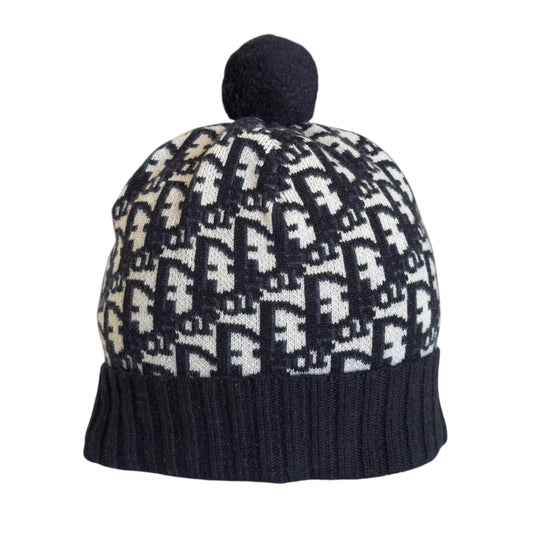 DIOR Oblique 老花 毛毛球 純羊絨 帽子