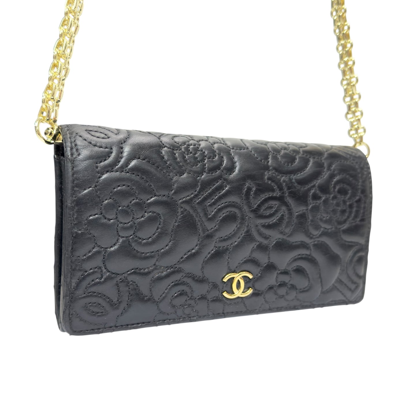 CHANEL *自加鏈＞送無品牌扣＋無品牌鏈帶* 長銀包 WOC