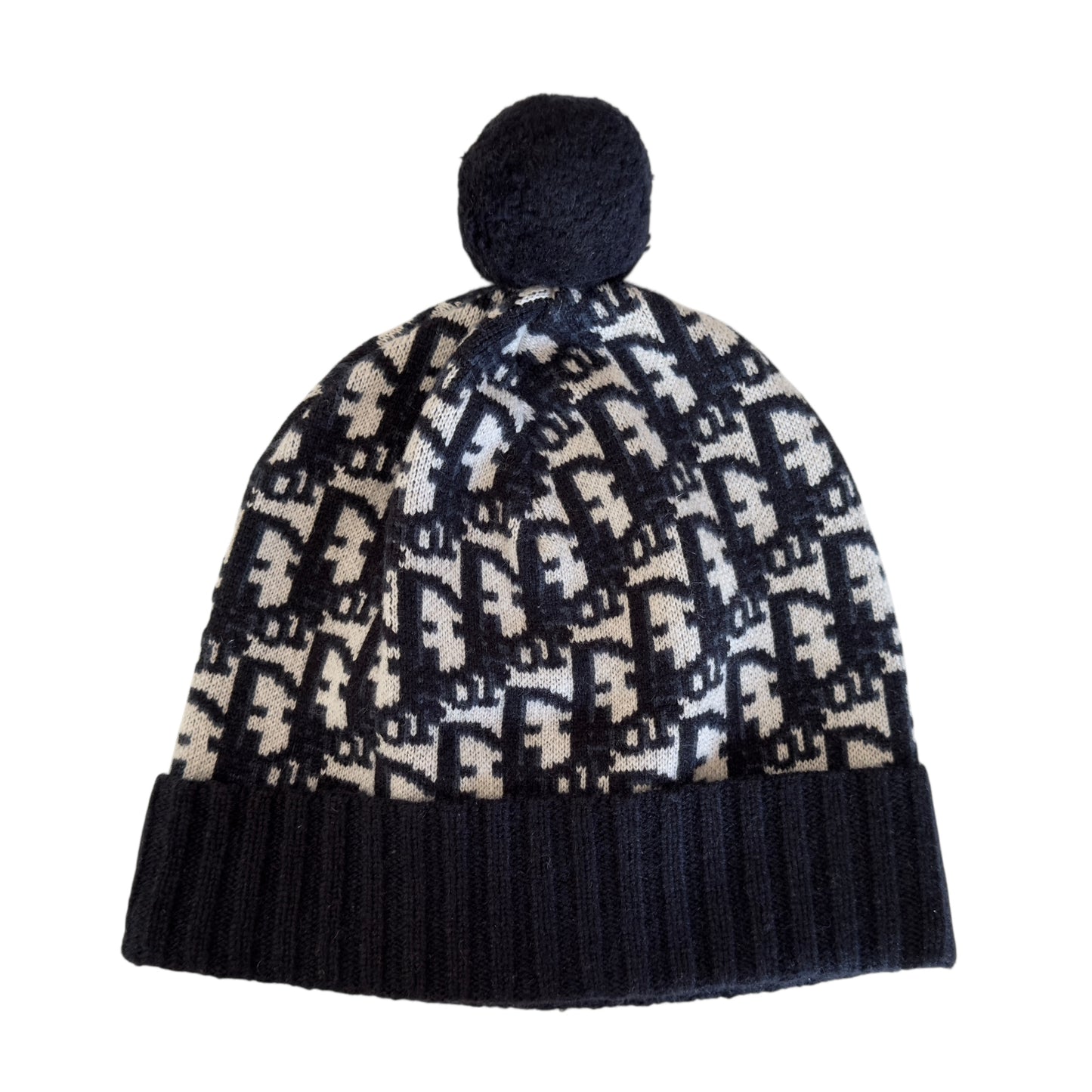 DIOR Oblique 老花 毛毛球 純羊絨 帽子