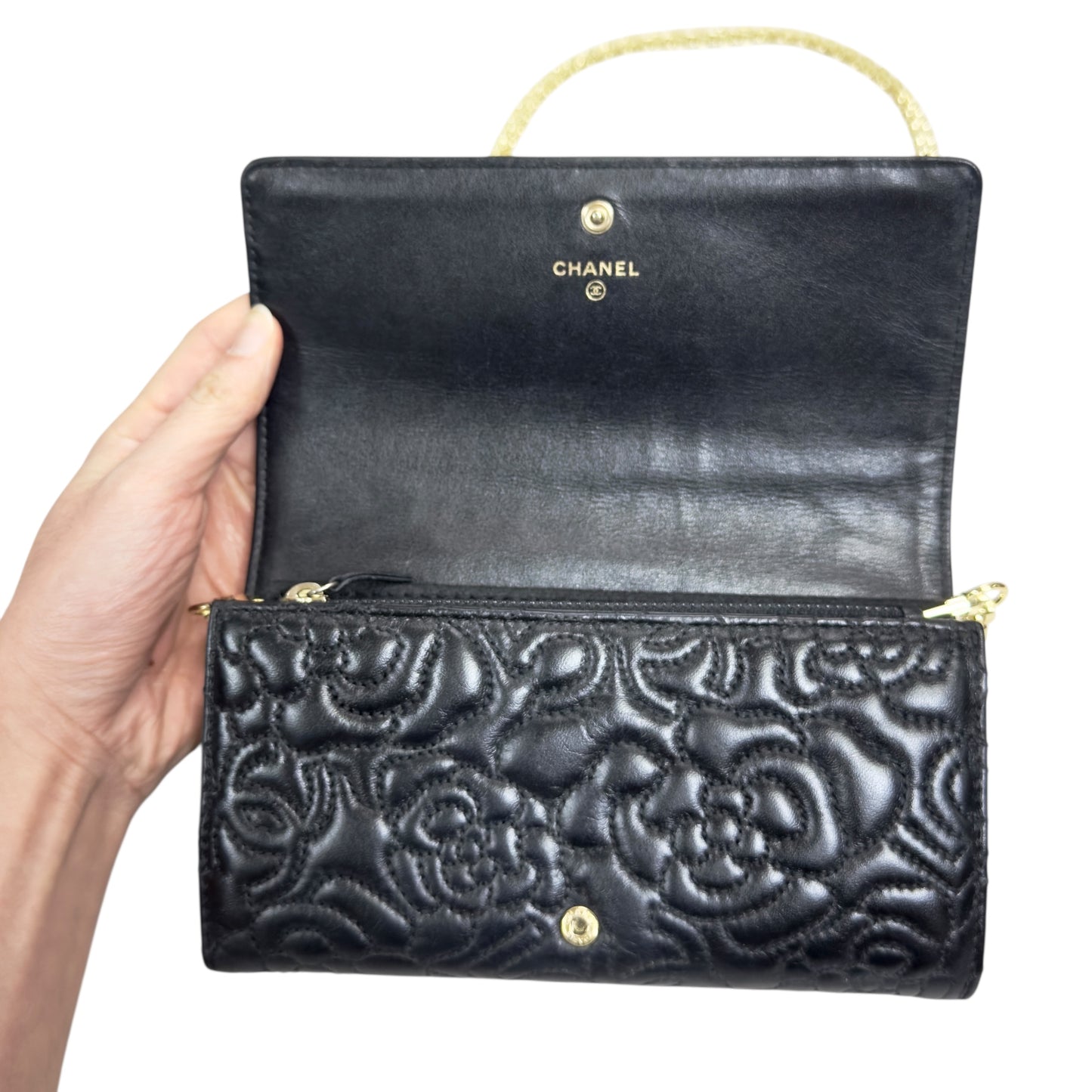 CHANEL *自加鏈＞送無品牌扣＋無品牌鏈帶* 長銀包 WOC