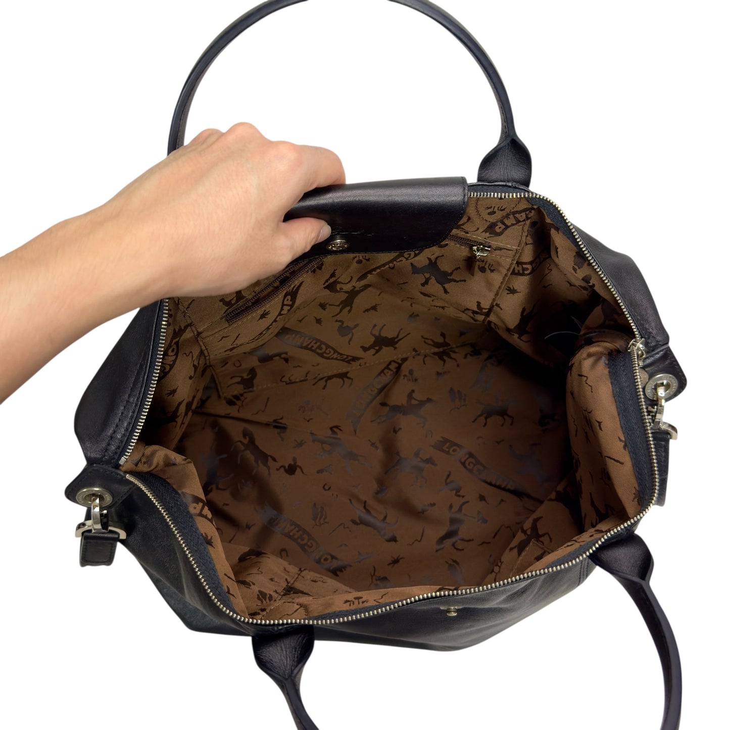 LONGCHAMP Pliage 皮革 2用袋