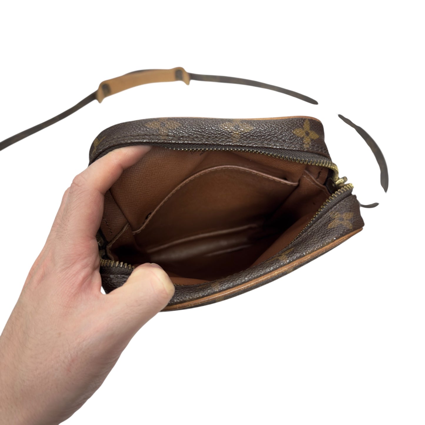 LOUIS VUITTON 中古 Danube 老花 斜揹袋