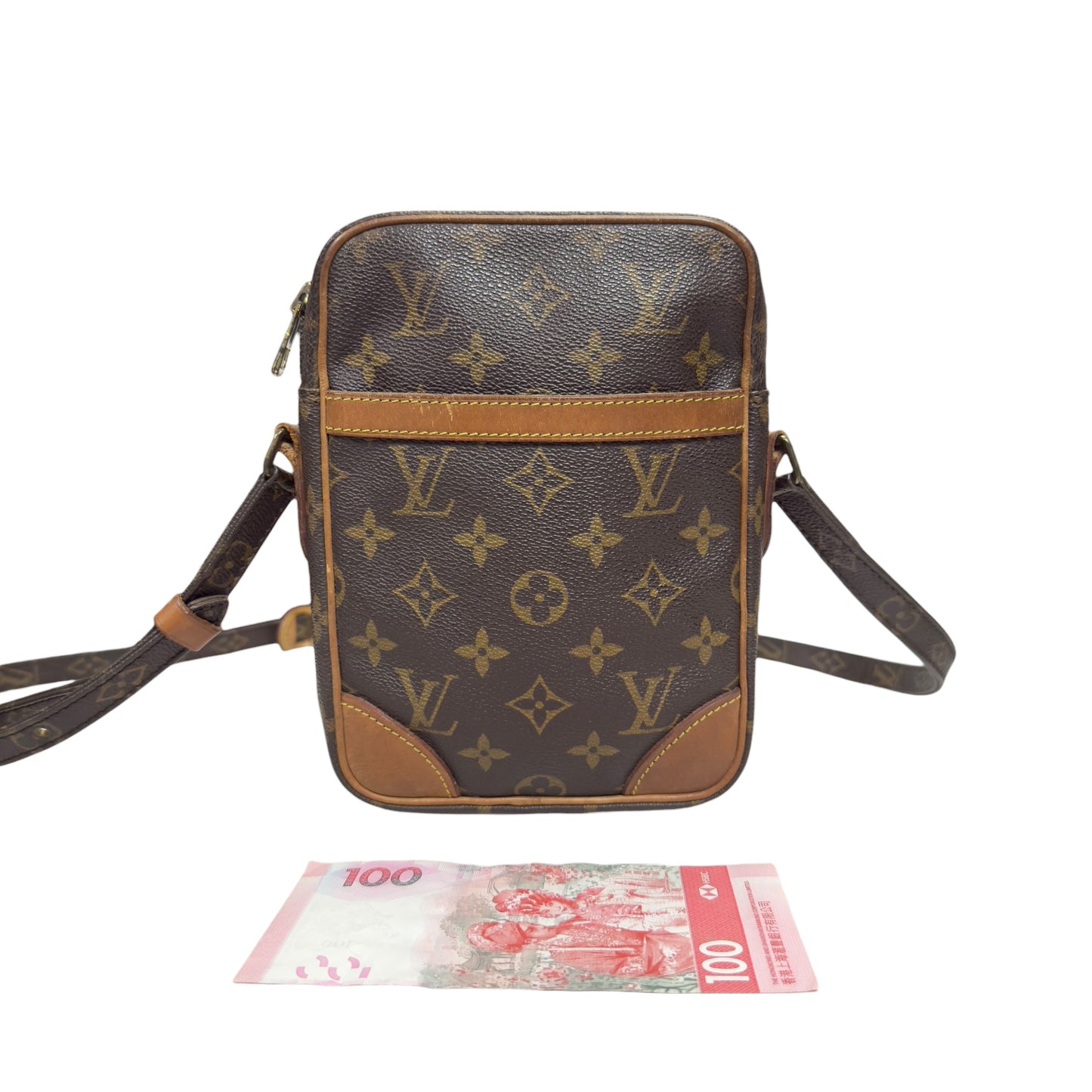 LOUIS VUITTON 中古 Danube 老花 斜揹袋