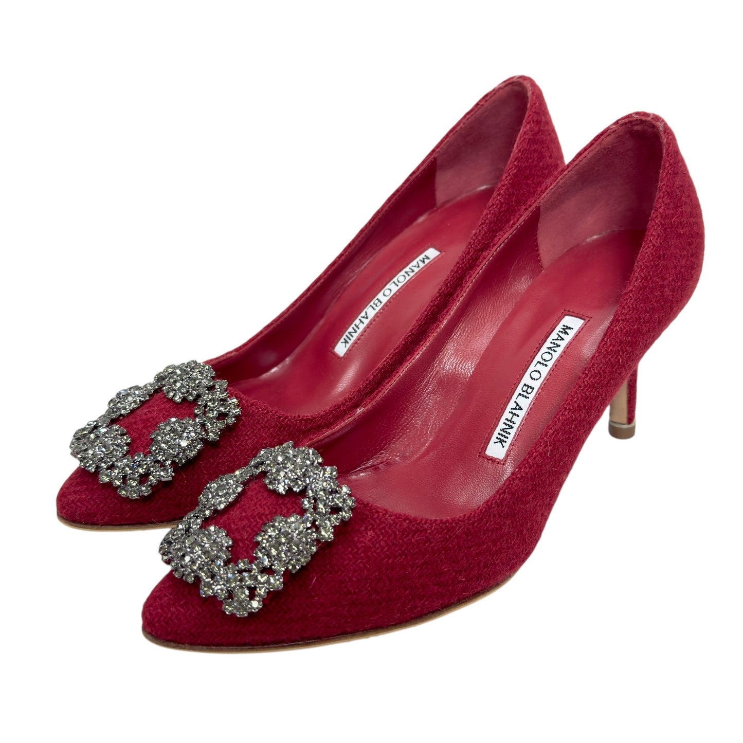 Manolo Blahnik 水鑽扣 高踭鞋 65mm