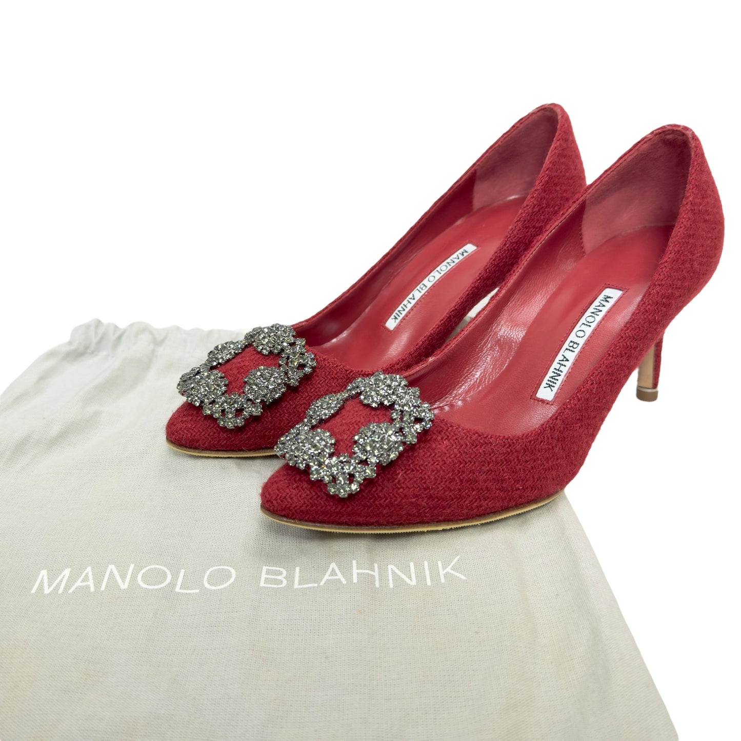 Manolo Blahnik 水鑽扣 高踭鞋 65mm