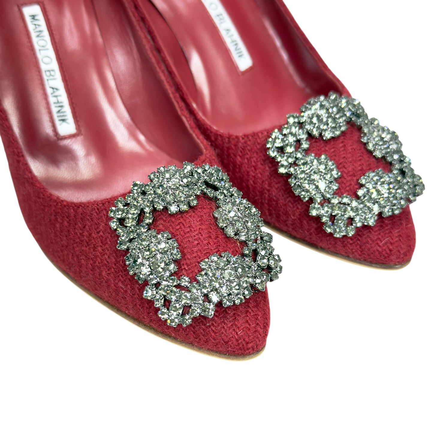 Manolo Blahnik 水鑽扣 高踭鞋 65mm