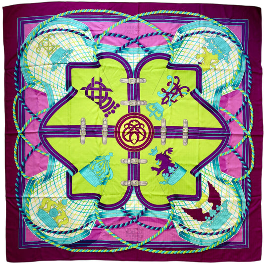 HERMES Grande Tenue shawl 140 羊絨 圍巾