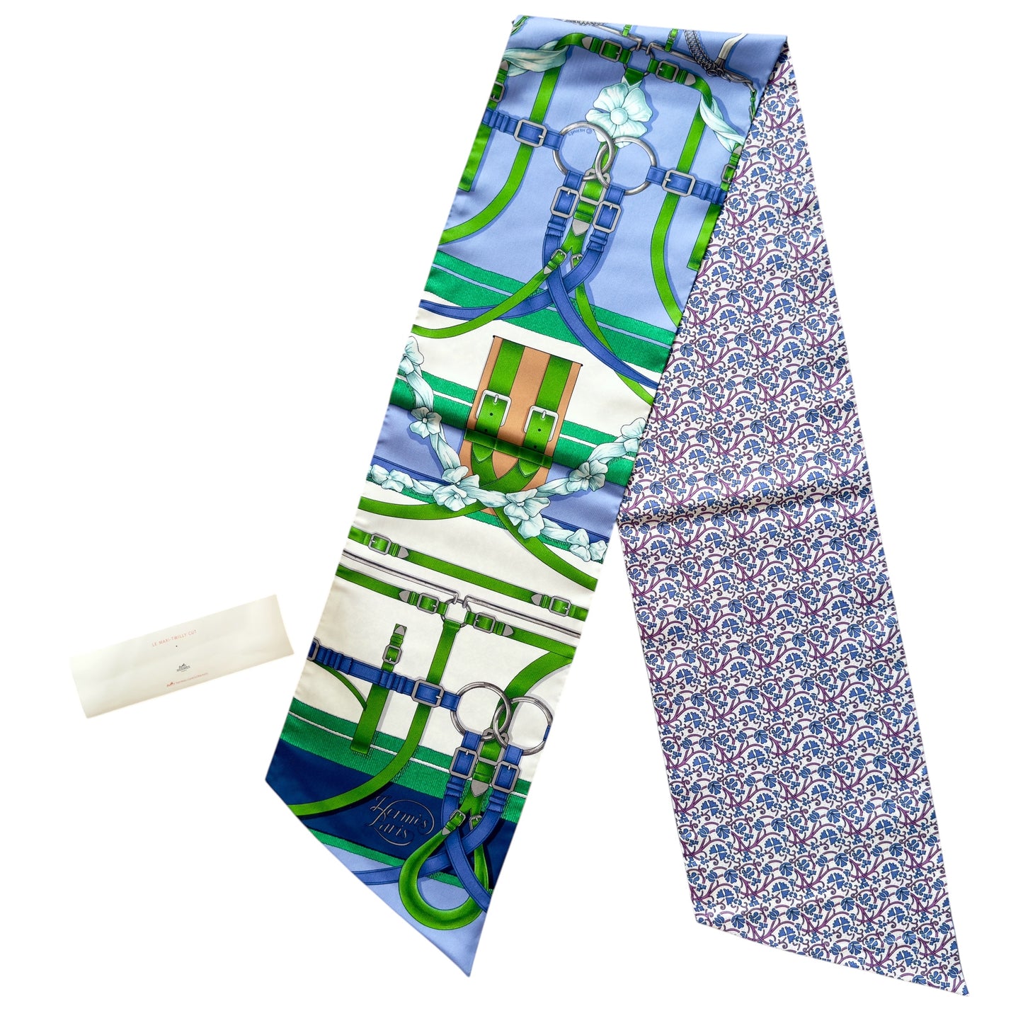 HERMES Grand Manege Maxi twilly cut 長絲巾