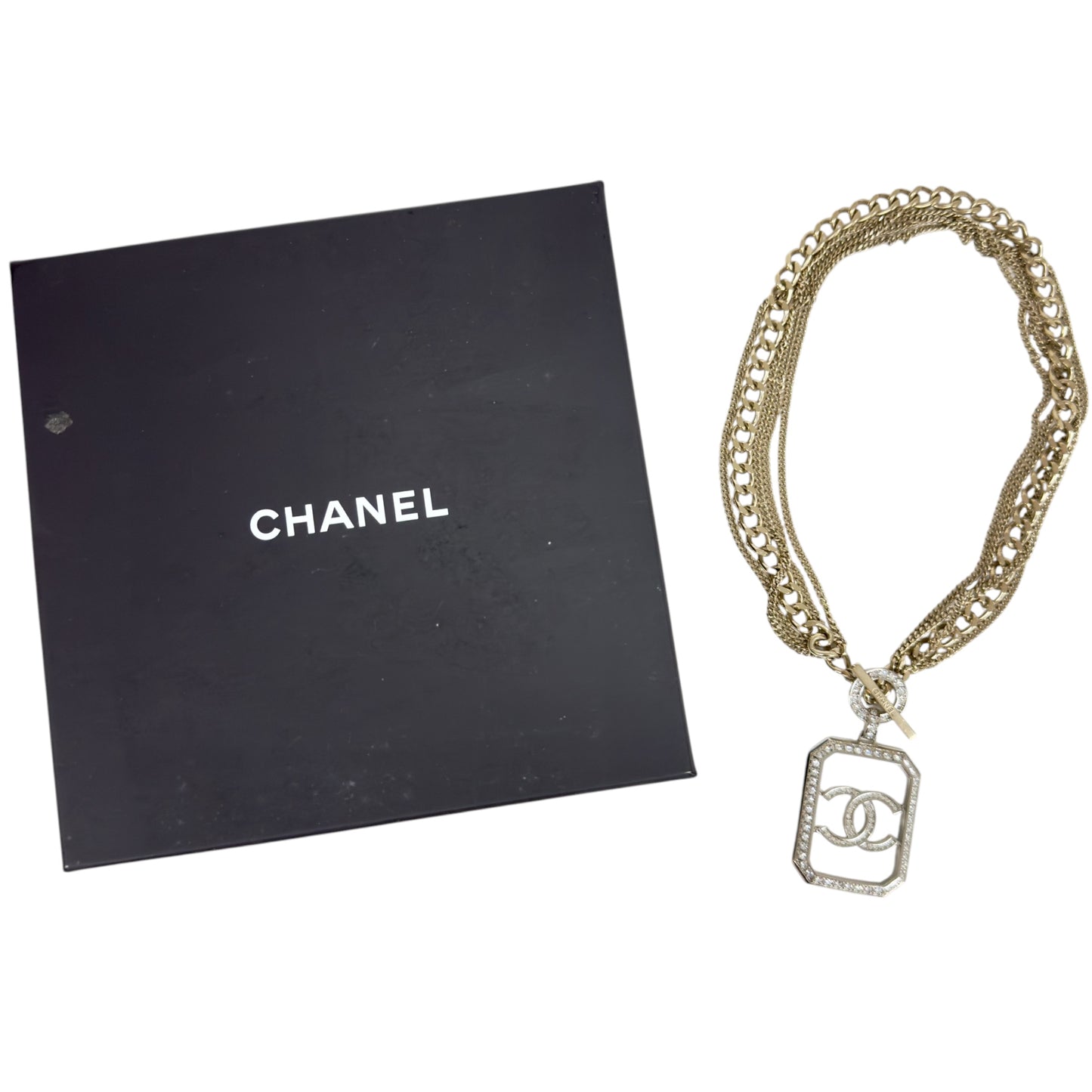 CHANEL CC 水鑽 頸鏈