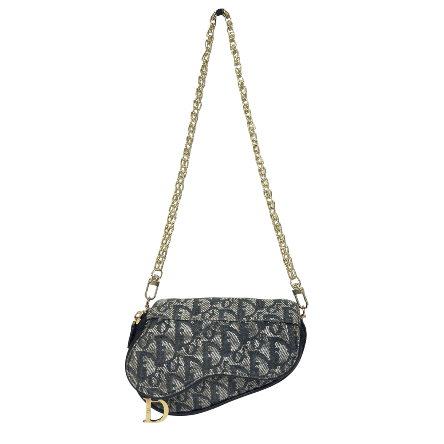 DIOR *自加鏈＞送無品牌扣＋無品牌鏈帶* 中古 Saddle 馬鞍 肩背包