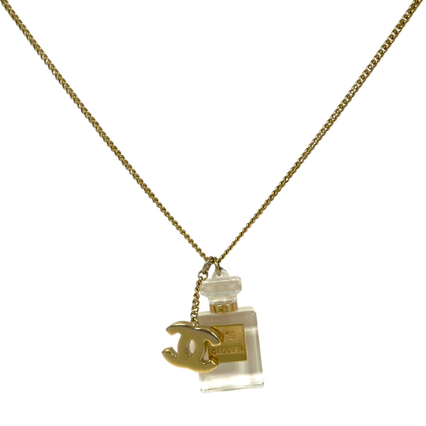 CHANEL 中古 CC 香水瓶 頸鏈