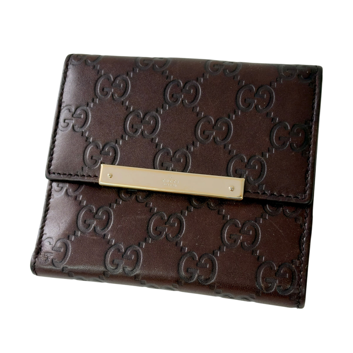 GUCCI GG壓紋 短銀包