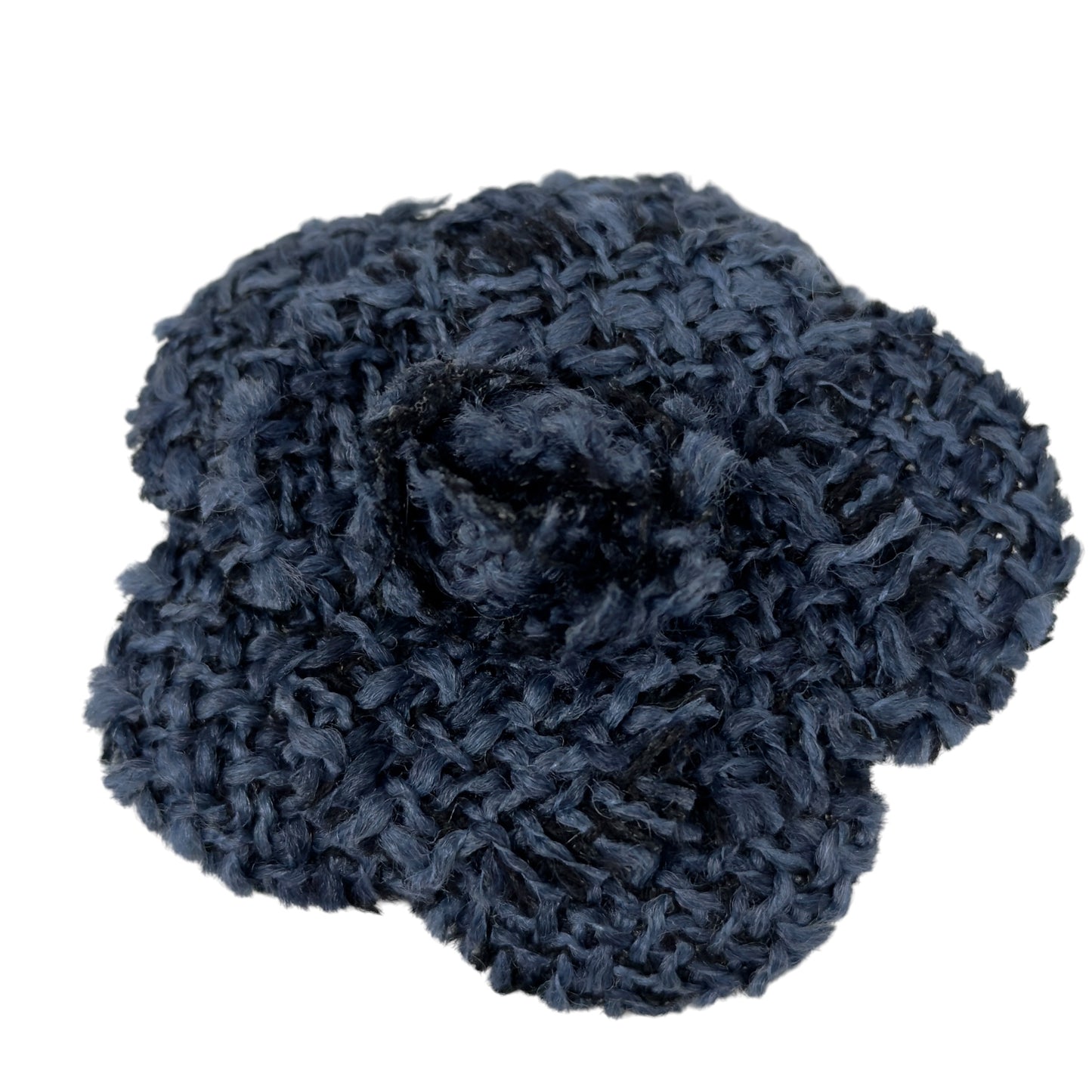 CHANEL 中古 粗花呢 山茶花 胸針