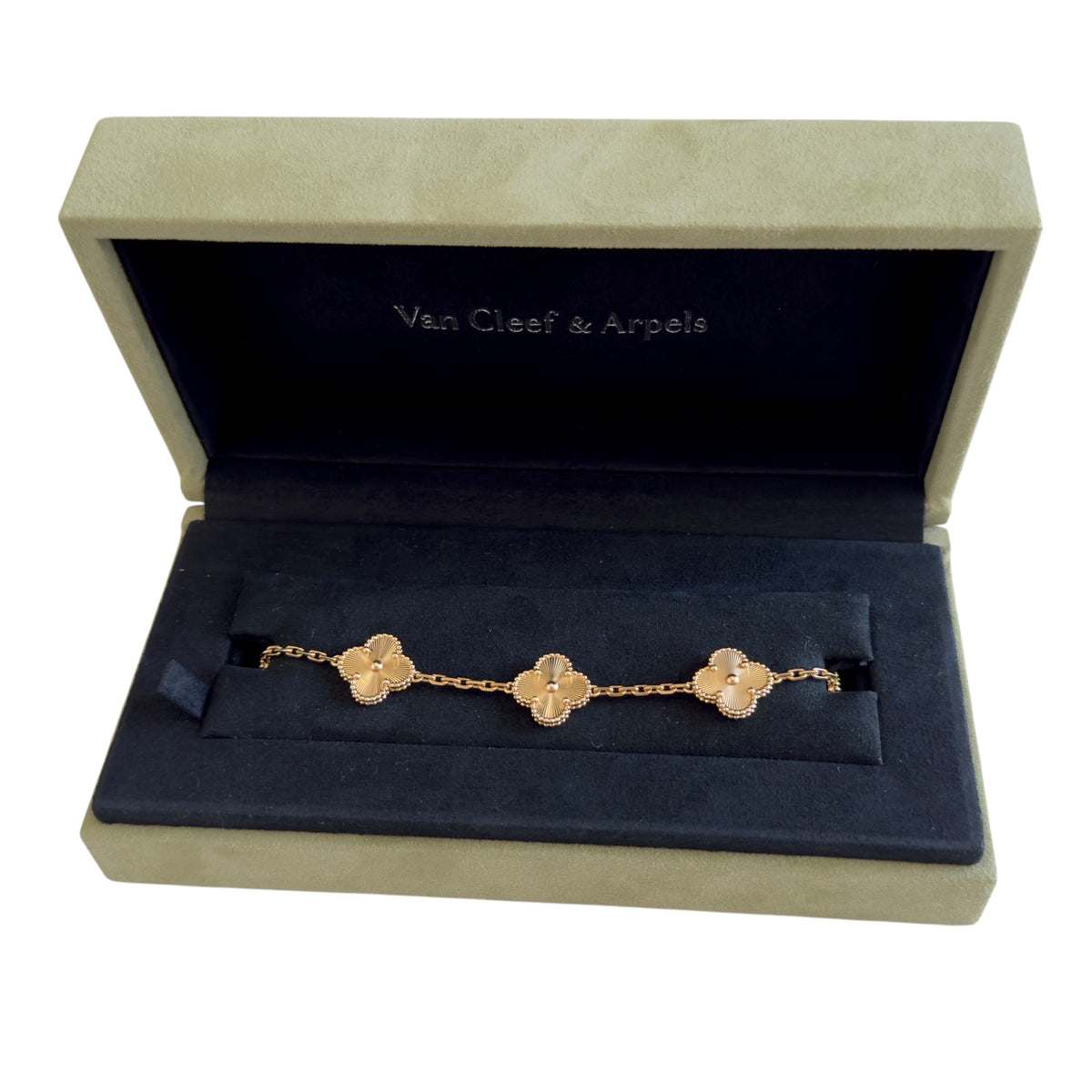VAN CLEEF & ARPELS Vintage Alhambra 鐳射 5花 手鍊