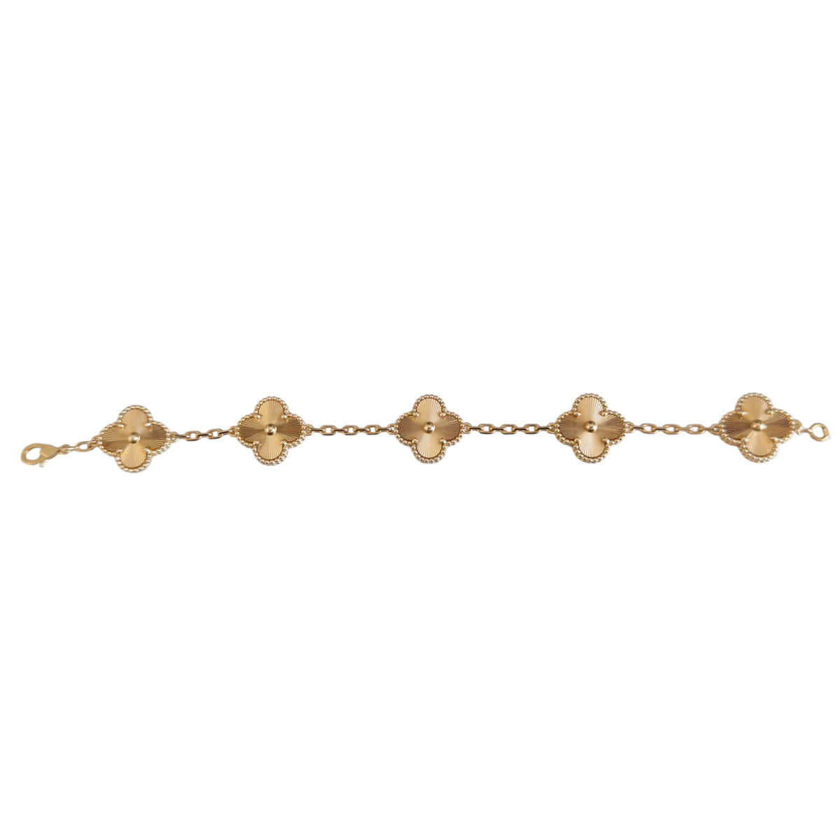 VAN CLEEF & ARPELS Vintage Alhambra 鐳射 5花 手鍊