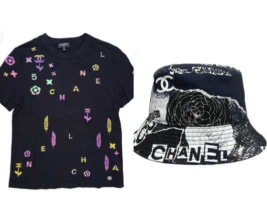 CHANEL CC 針織 上衣 + CHANEL CC 漁夫帽