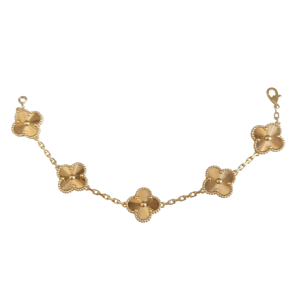 VAN CLEEF & ARPELS Vintage Alhambra 鐳射 5花 手鍊