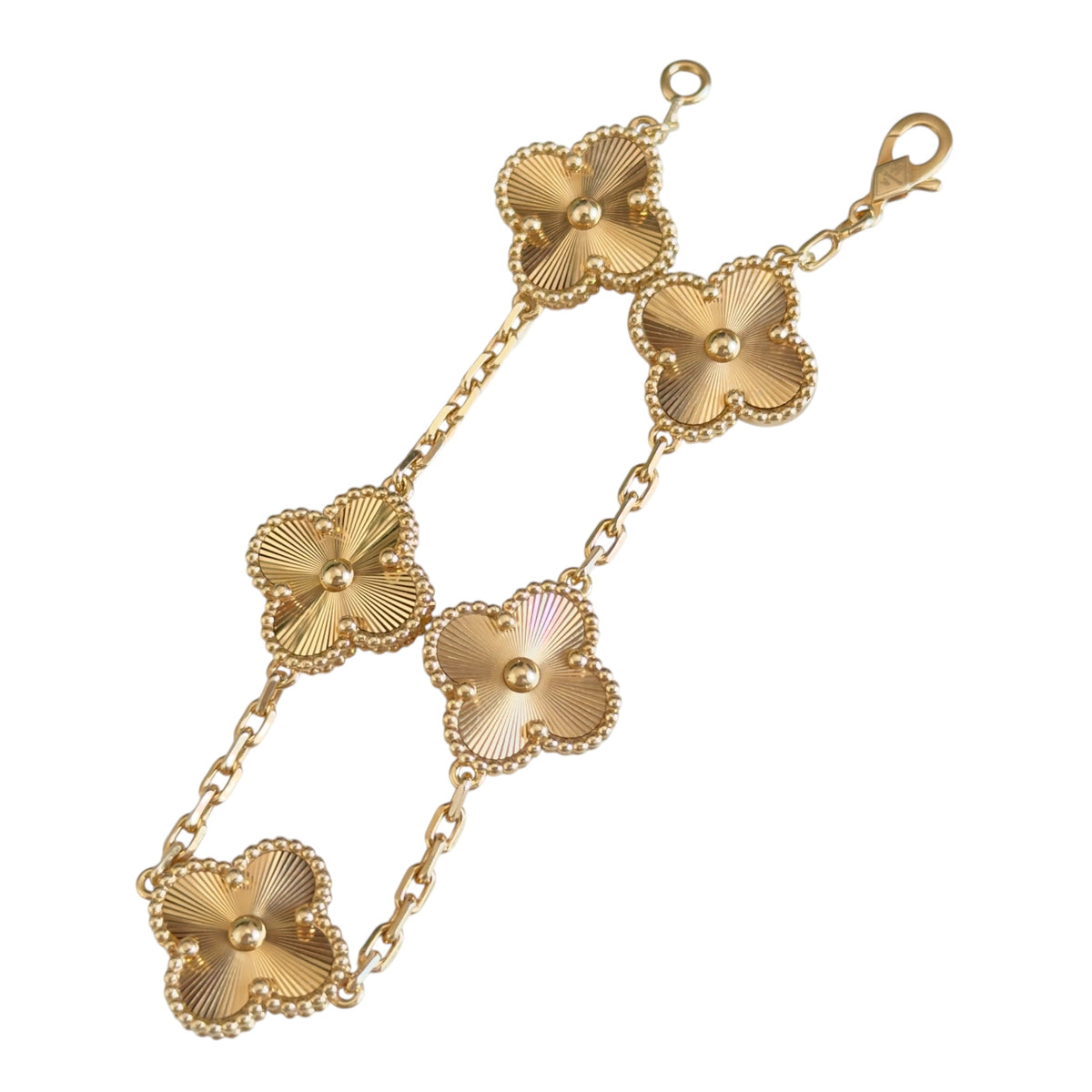 VAN CLEEF & ARPELS Vintage Alhambra 鐳射 5花 手鍊