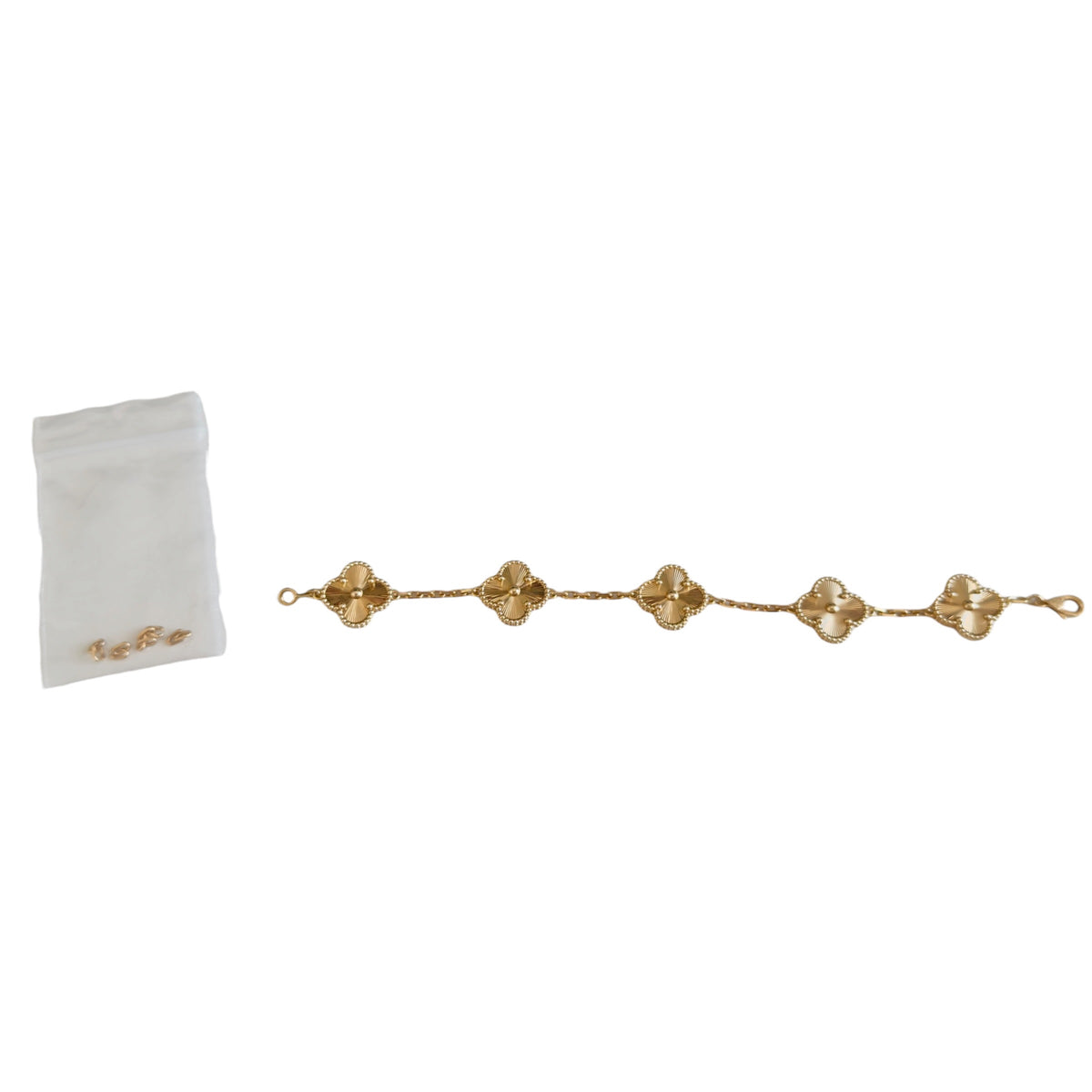 VAN CLEEF & ARPELS Vintage Alhambra 鐳射 5花 手鍊